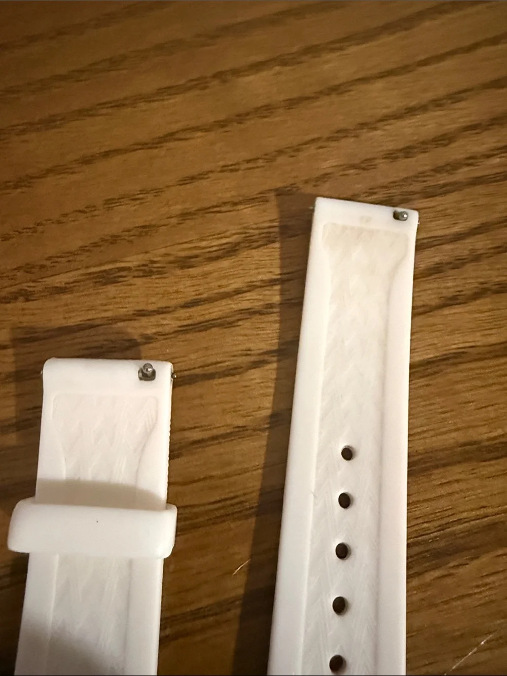 Michele White Silicone Watch Strap with Embossed Logo